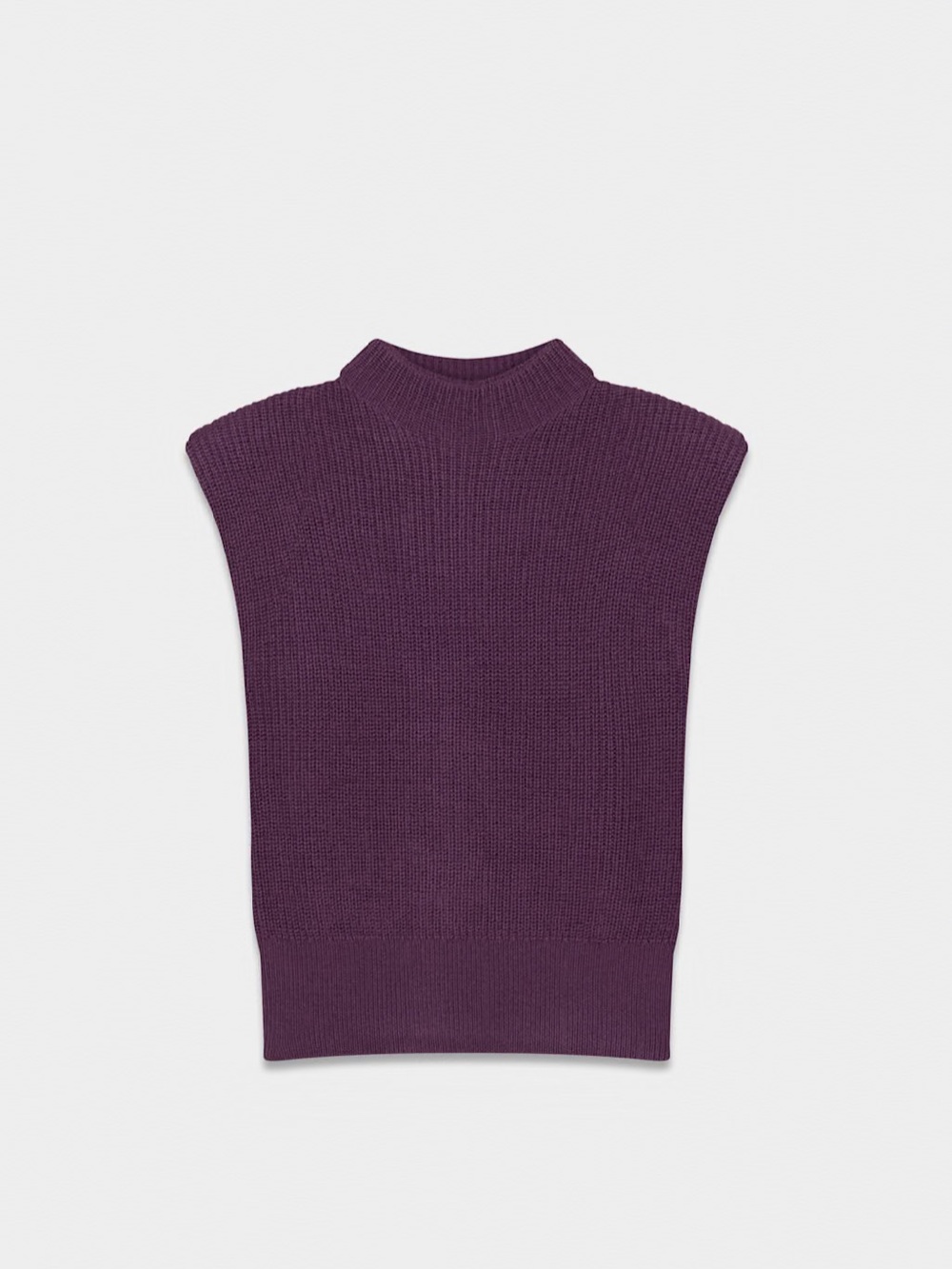 Merino Wool Sweater Vest in Deep Purple
